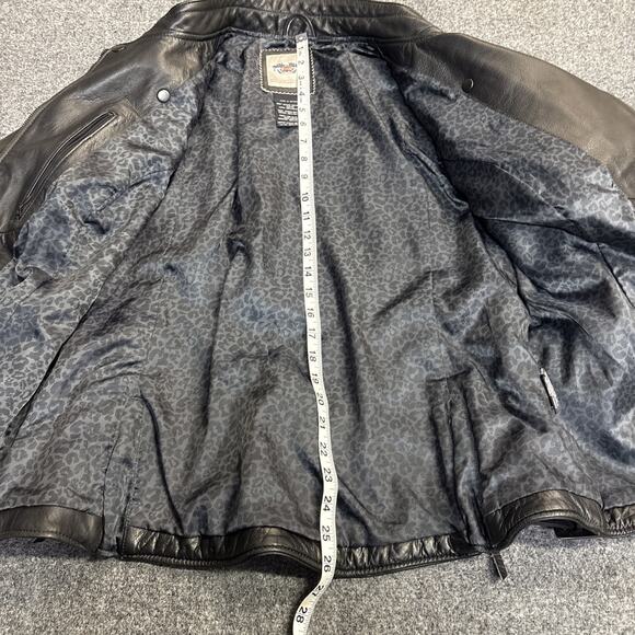 Harley Davidson Women's XL 100% Genuine Leather Motorcycle Jacket Embroidery - Picture 10 of 15